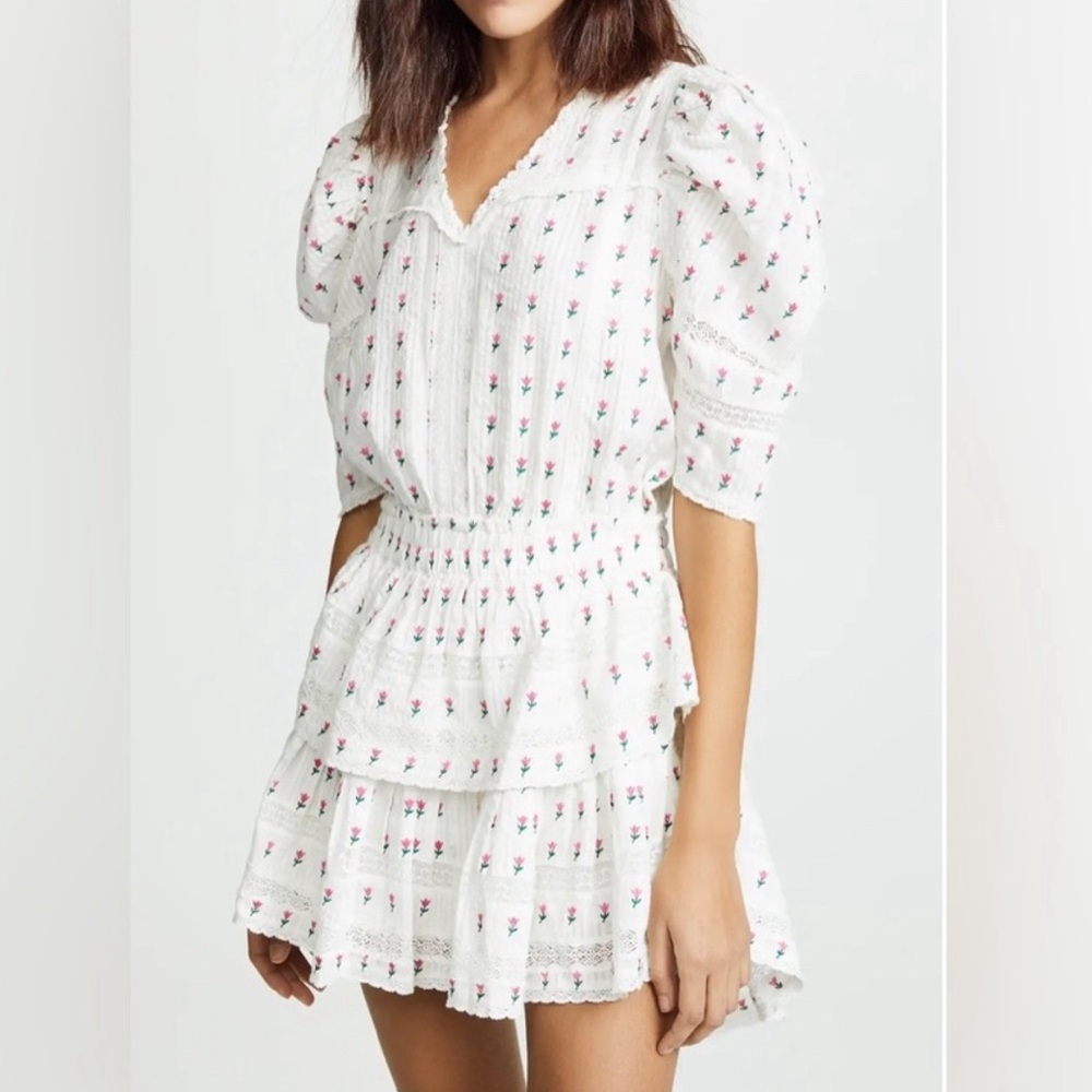 LoveShackFancy Marissa Tulip Mini Dress